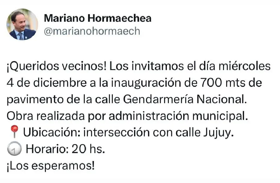calle inaguracion