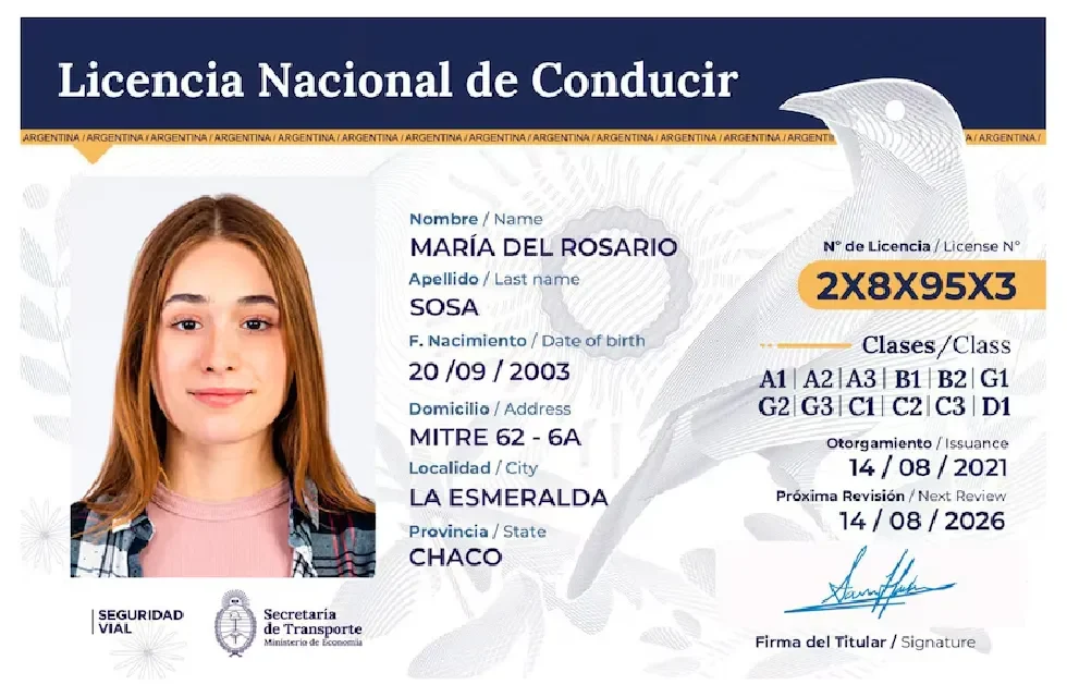 nueva licencia para conducir